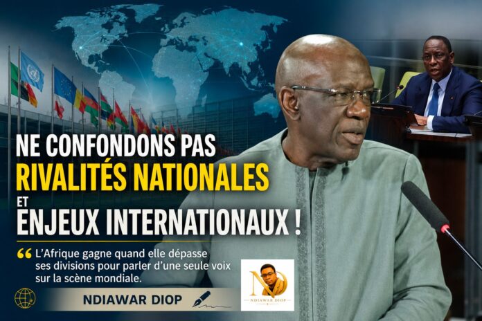 Ne confondons pas rivalités nationales et enjeux internationaux ! Ndiawar Diop Ne confondons pas rivalités nationales et enjeux internationaux ! Ndiawar Diop