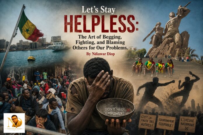 IMG-20260718-WA0222 Let’s Stay Helpless: The Art of Begging, Fighting, and Blaming Others for Our Problems. By Ndiawar Diop