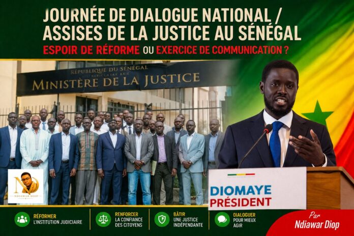 Ndiawar Diop | Journalist, Author, Columnist & Founder of Sunuker Journée de Dialogue National / Assises de la Justice au Sénégal : Espoir de Réforme ou Exercice de Communication ? Par Ndiawar Diop