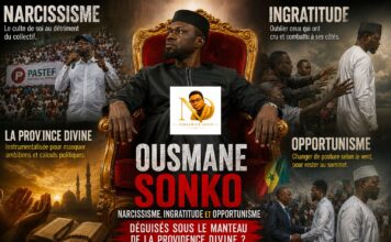 Ousmane Sonko : Narcissisme, Ingratitude et Opportunisme déguisés sous le manteau de la Providence Divine ? Par Ndiawar Diop Ousmane Sonko : Narcissisme, Ingratitude et Opportunisme déguisés sous le manteau de la Providence Divine ? Par Ndiawar Diop