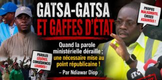 Gatsa-Gatsa et Gaffes d’État : Quand la parole ministérielle déraille; une nécessaire mise au point républicaine! – Par Ndiawar Diop Gatsa-Gatsa et Gaffes d’État : Quand la parole ministérielle déraille; une nécessaire mise au point républicaine! - Par Ndiawar Diop