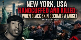 New York, USA – Handcuffed and Killed: When Black Skin Becomes a Target. By Ndiawar Diop New York, USA – Handcuffed and Killed: When Black Skin Becomes a Target. By Ndiawar Diop