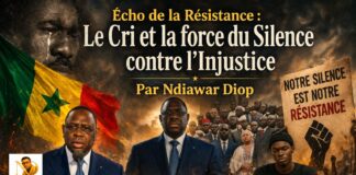 Écho de la Résistance : Le Cri et la force du Silence contre l’Injustice. Par Ndiawar Diop Écho de la Résistance : Le Cri et la force du Silence contre l'Injustice. Par Ndiawar Diop