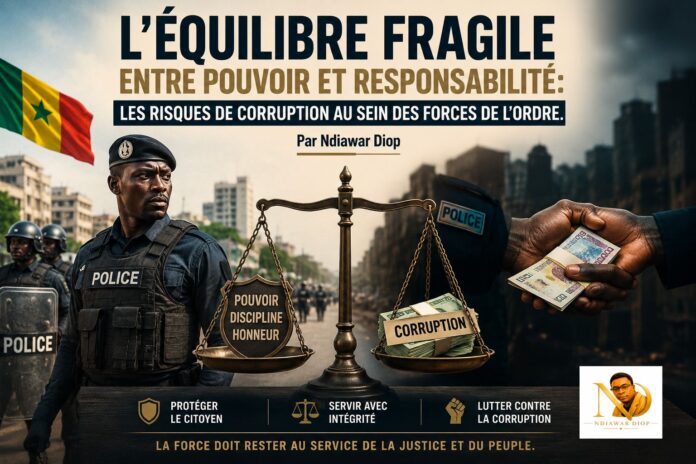 L'Équilibre Fragile entre Pouvoir et Responsabilité: Les Risques de Corruption au Sein des Forces de l'Ordre. Par Ndiawar Diop L'Équilibre Fragile entre Pouvoir et Responsabilité: Les Risques de Corruption au Sein des Forces de l'Ordre. Par Ndiawar Diop