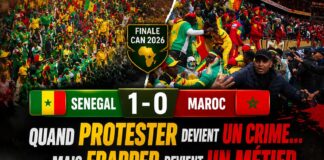 Finale CAN 2026 Senegal 1-0 Maroc : Quand protester devient un crime… mais frapper devient un métier – Par Ndiawar Diop Finale CAN 2026 Senegal 1-0 Maroc : Quand protester devient un crime… mais frapper devient un métier – Par Ndiawar Diop