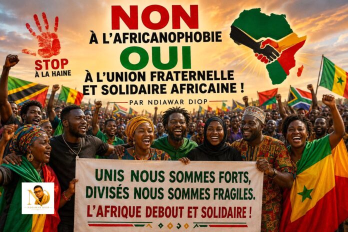 Non à l’Africanophobie et Oui à l’Union Fraternelle et Solidaire Africaine ! Par Ndiawar Diop Non à l’Africanophobie et Oui à l’Union Fraternelle et Solidaire Africaine ! Par Ndiawar Diop