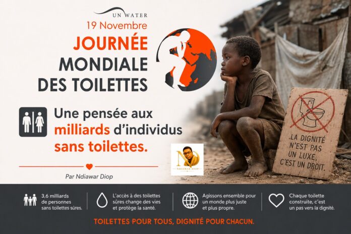 19 Novembre: Journée Mondiale des Toilettes. Une pensée aux milliards d’individus sans toilettes. Par Ndiawar Diop 19 Novembre: Journée Mondiale des Toilettes. Une pensée aux milliards d’individus sans toilettes. Par Ndiawar Diop