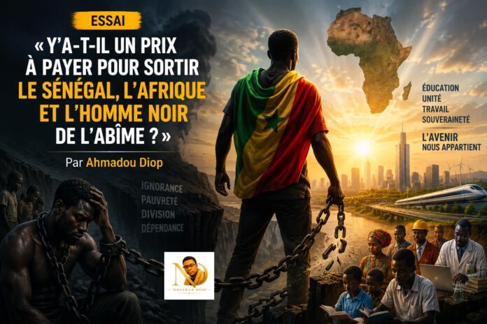 Essai: « y’a-t-il un prix à payer pour sortir le Sénégal, l’Afrique et l’homme noir de l’abîme ? » Par Ahmadou Diop Essai: « y’a-t-il un prix à payer pour sortir le Sénégal, l’Afrique et l’homme noir de l’abîme ? » Par Ahmadou Diop