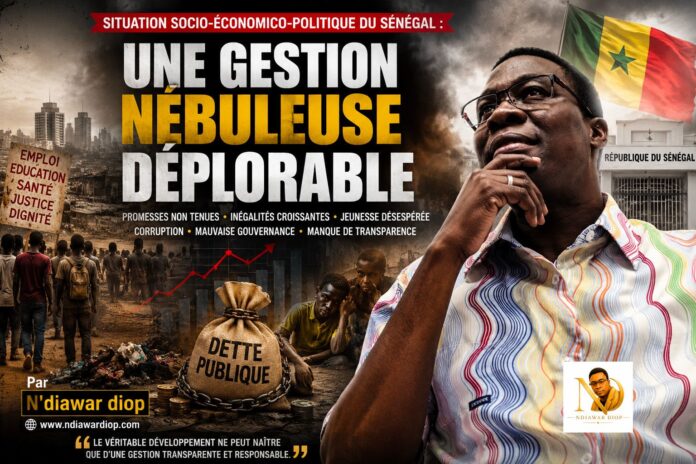 Ndiawar Diop sur la situation socio-économico-politique du Sénégal: Une Gestion Nébuleuse Déplorable Ndiawar Diop sur la situation socio-économico-politique du Sénégal: Une Gestion Nébuleuse Déplorable