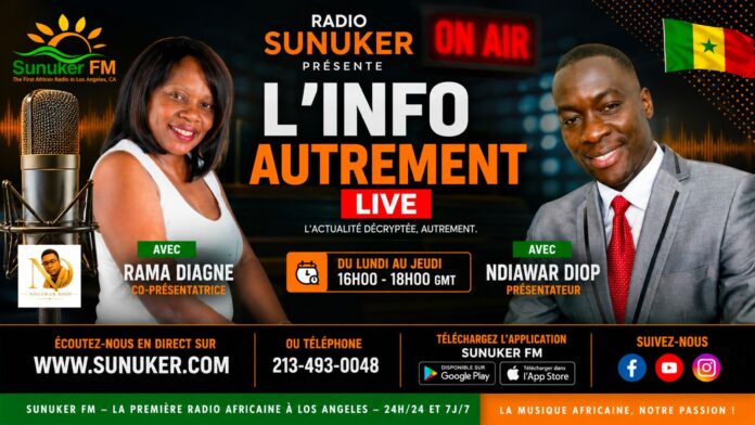 Radio Sunuker présente l’Emission L’info Autrement LIVE sur Radio Sunuker avec Ndiawar Diop et Rama Diagne Radio Sunuker présente l’Emission L’info Autrement LIVE sur Radio Sunuker avec Ndiawar Diop et Rama Diagne