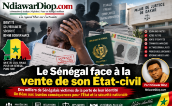 Chronique — État civil du Sénégal : peut-on voler l’identité d’un citoyen et lui demander ensuite de prouver qu’il est Sénégalais ? Par Ndiawar Diop Chronique — État civil du Sénégal peut-on voler l’identité d’un citoyen et lui demander ensuite de prouver qu’il est Sénégalais Par Ndiawar Diop
