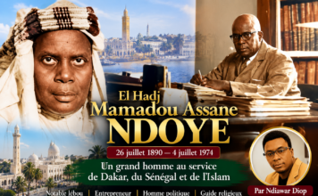 El Hadj Mamadou Assane Ndoye : la mémoire d’un grand homme qui a servi Dakar, le Sénégal et l’islam. Par Ndiawar Diop El Hadj Mamadou Assane Ndoye la mémoire d’un grand homme qui a servi Dakar, le Sénégal et l’islam. Par Ndiawar Diop